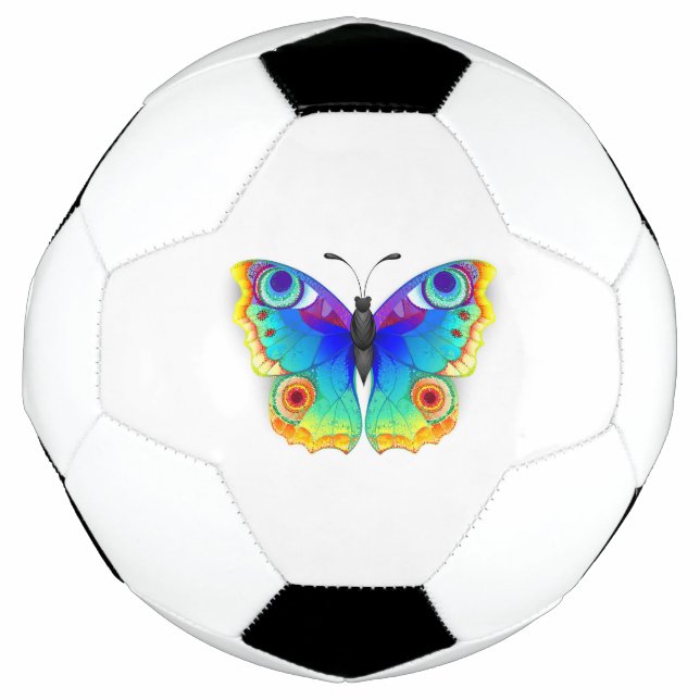Rainbow Butterfly Peacock Eye Fußball (Vorderseite)