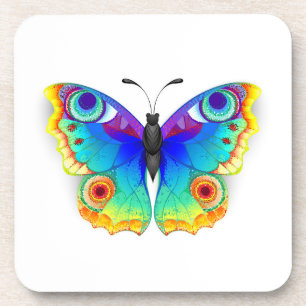Rainbow Butterfly Peacock Eye Getränkeuntersetzer