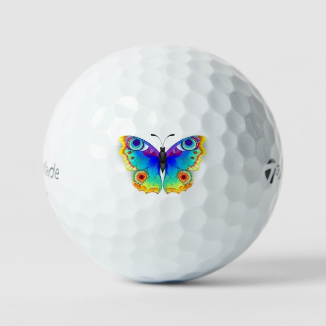 Rainbow Butterfly Peacock Eye Golfball (Vorderseite)