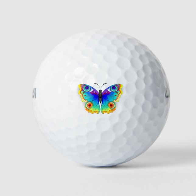 Rainbow Butterfly Peacock Eye Golfball (Vorderseite)