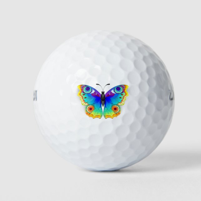 Rainbow Butterfly Peacock Eye Golfball (Vorderseite)