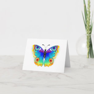 Rainbow Butterfly Peacock Eye Karte