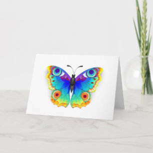 Rainbow Butterfly Peacock Eye Karte