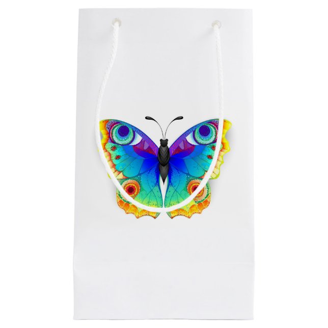 Rainbow Butterfly Peacock Eye Kleine Geschenktüte (Vorderseite)