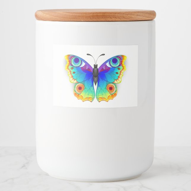 Rainbow Butterfly Peacock Eye Lebensmitteletikett (Vorderseite)