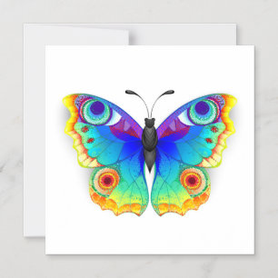 Rainbow Butterfly Peacock Eye Magneteinladung