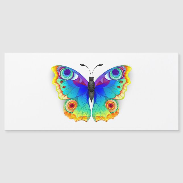 Rainbow Butterfly Peacock Eye Magneteinladung (Vorderseite)