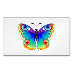 Rainbow Butterfly Peacock Eye Magnetische Visitenkarte