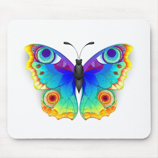 Rainbow Butterfly Peacock Eye Mousepad (Vorne)