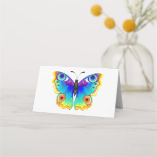 Rainbow Butterfly Peacock Eye Platzkarte