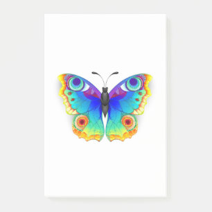 Rainbow Butterfly Peacock Eye Post-it Klebezettel