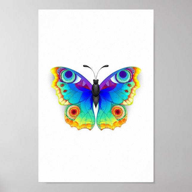 Rainbow Butterfly Peacock Eye Poster (Vorne)
