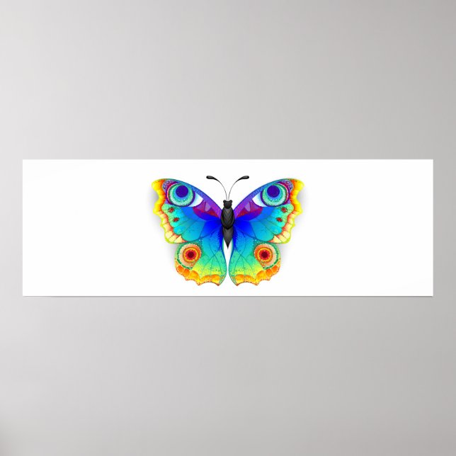 Rainbow Butterfly Peacock Eye Poster (Vorne)