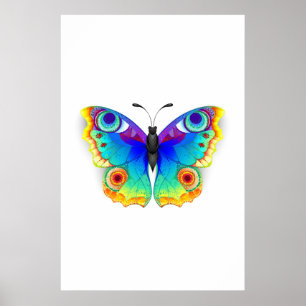 Rainbow Butterfly Peacock Eye Poster