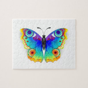 Rainbow Butterfly Peacock Eye Puzzle