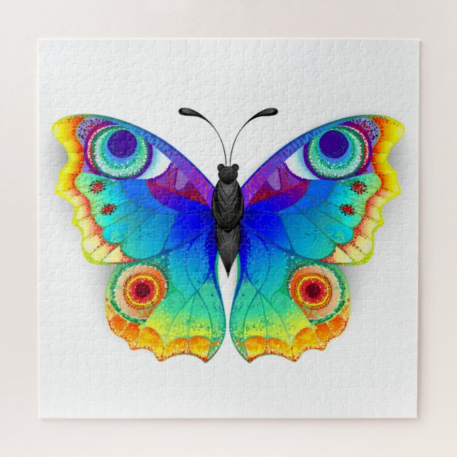 Rainbow Butterfly Peacock Eye Puzzle (Horizontal)