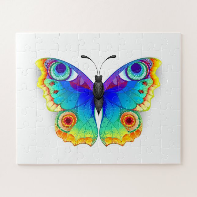 Rainbow Butterfly Peacock Eye Puzzle (Horizontal)