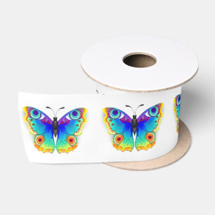 Rainbow Butterfly Peacock Eye Satinband