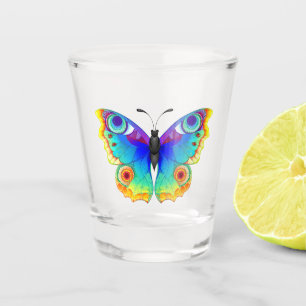 Rainbow Butterfly Peacock Eye Schnapsglas