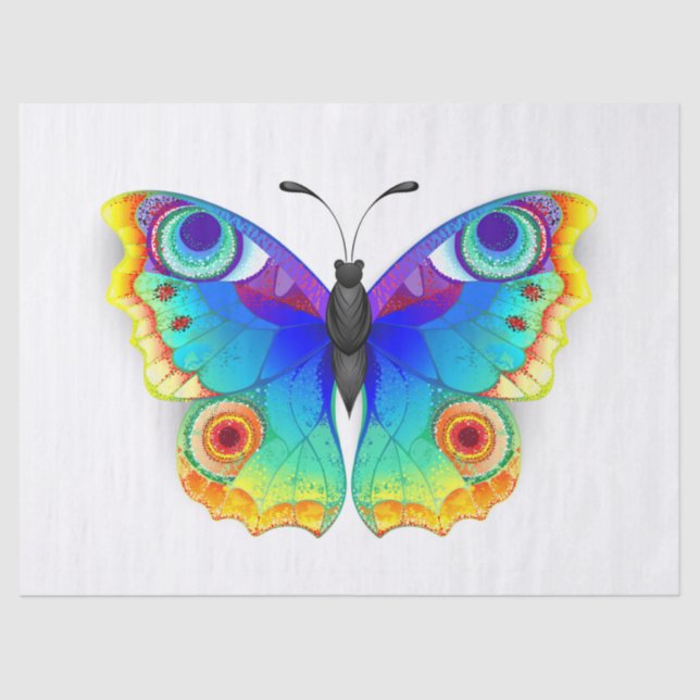 Rainbow Butterfly Peacock Eye Seidenpapier (Vorderseite)