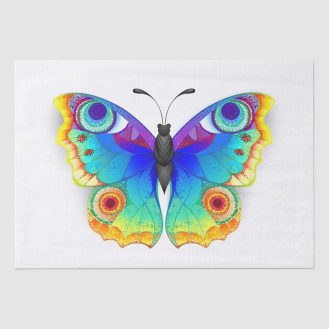 Rainbow Butterfly Peacock Eye Seidenpapier (Vorderseite)