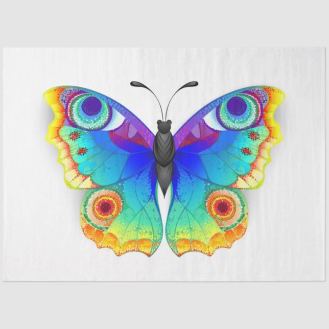 Rainbow Butterfly Peacock Eye Seidenpapier (Vorderseite)