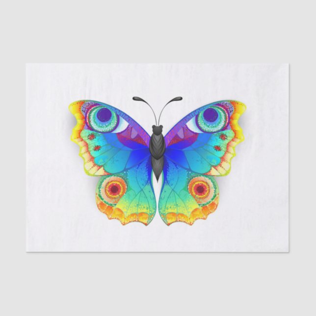 Rainbow Butterfly Peacock Eye Seidenpapier (Vorderseite)