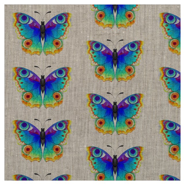Rainbow Butterfly Peacock Eye Stoff (Muster)