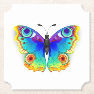 Rainbow Butterfly Peacock Eye Untersetzer