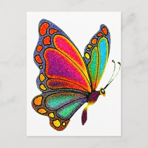 Rainbow Butterfly Postkarte
