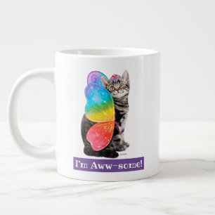 Rainbow Butterfly Princess Kitten Jumbo-Tasse