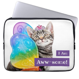 Rainbow Butterfly Princess Kitten Laptopschutzhülle