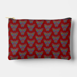 Rainbow Butterfly (red) - Accessories Pouch Zubehörtasche