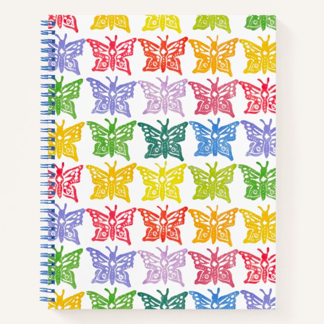 Rainbow Butterfly Sketchpad-Notebook Notizbuch (Vorderseite)