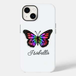 Rainbow Butterfly und Ihr Name Personalisiert Case-Mate iPhone 14 Hülle