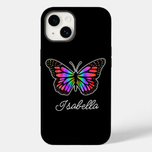 Rainbow Butterfly und Ihr Name Personalisiert Case-Mate iPhone 14 Hülle