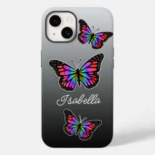 Rainbow Butterfly und Ihr Name Personalisiert Case-Mate iPhone 14 Hülle