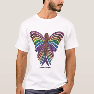 Rainbow Butterfly (weiß) - T - Shirt für Männer