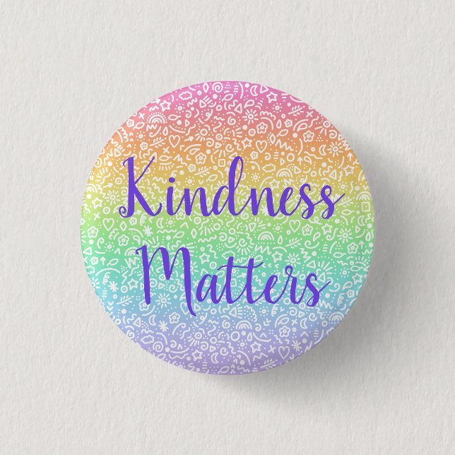 Rainbow Button für Kindness Matches & Doodles (Vorderseite)
