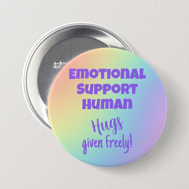 Rainbow-Button zur emotionalen Unterstützung mensc Button (Vorne & Hinten)