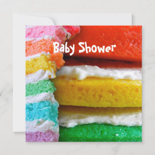 Rainbow Cake Baby Dusche Einladung