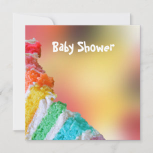 Rainbow Cake Baby Dusche Einladung