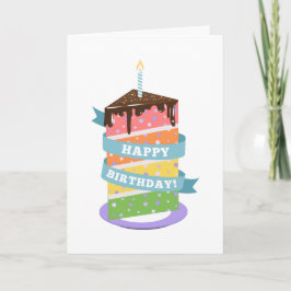 Rainbow Cake Birthday Card Karte
