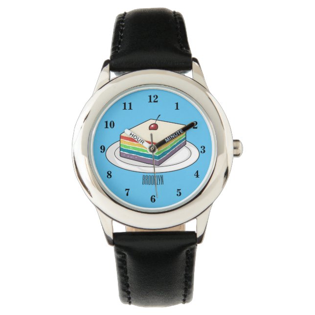 Rainbow cake Cartoon Armbanduhr (Vorderseite)