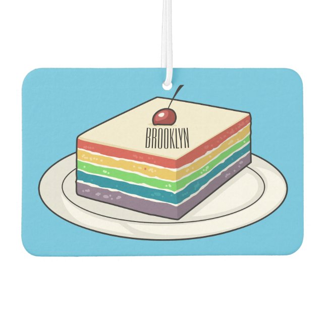 Rainbow cake Cartoon Autolufterfrischer (Vorderseite)