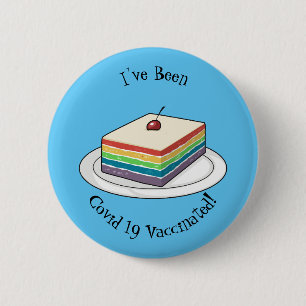 Rainbow cake Cartoon Button