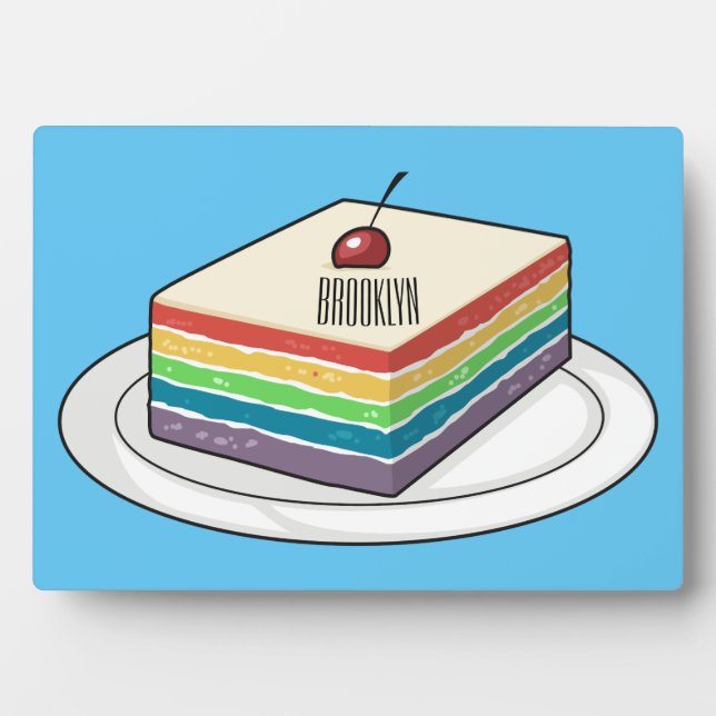 Rainbow cake Cartoon Fotoplatte (Vorderseite)