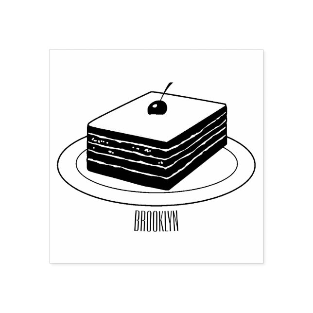 Rainbow cake Cartoon Gummistempel (Prägung)