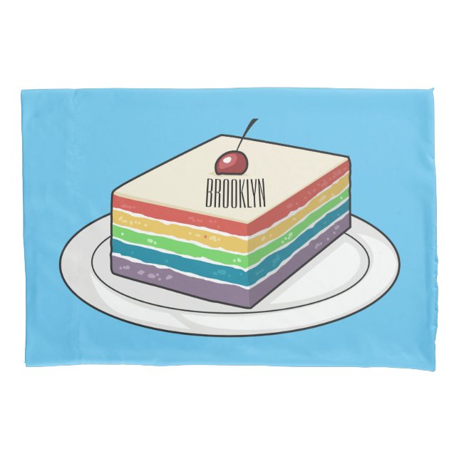 Rainbow cake Cartoon Kissenbezug (Vorderseite)