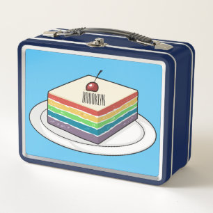 Rainbow cake Cartoon Metall Brotdose
